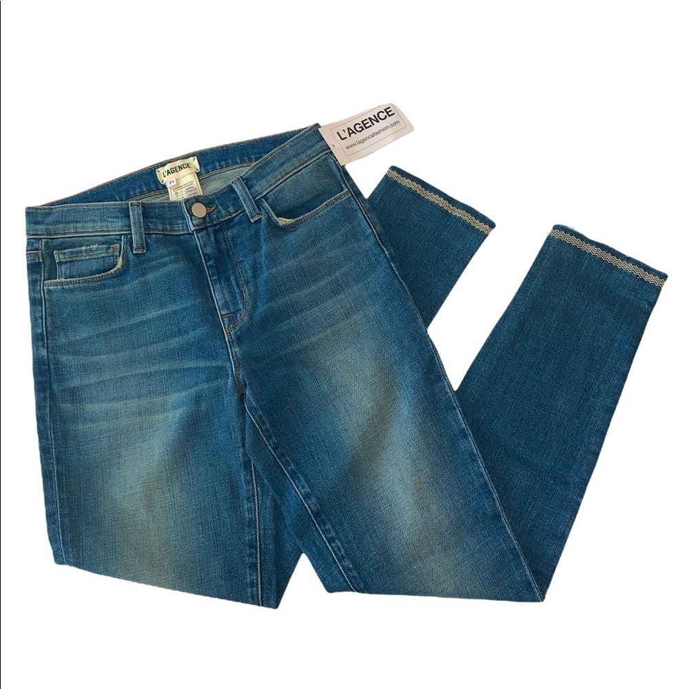 L’AGENCE Raw Hem Skinny Jeans NWT
